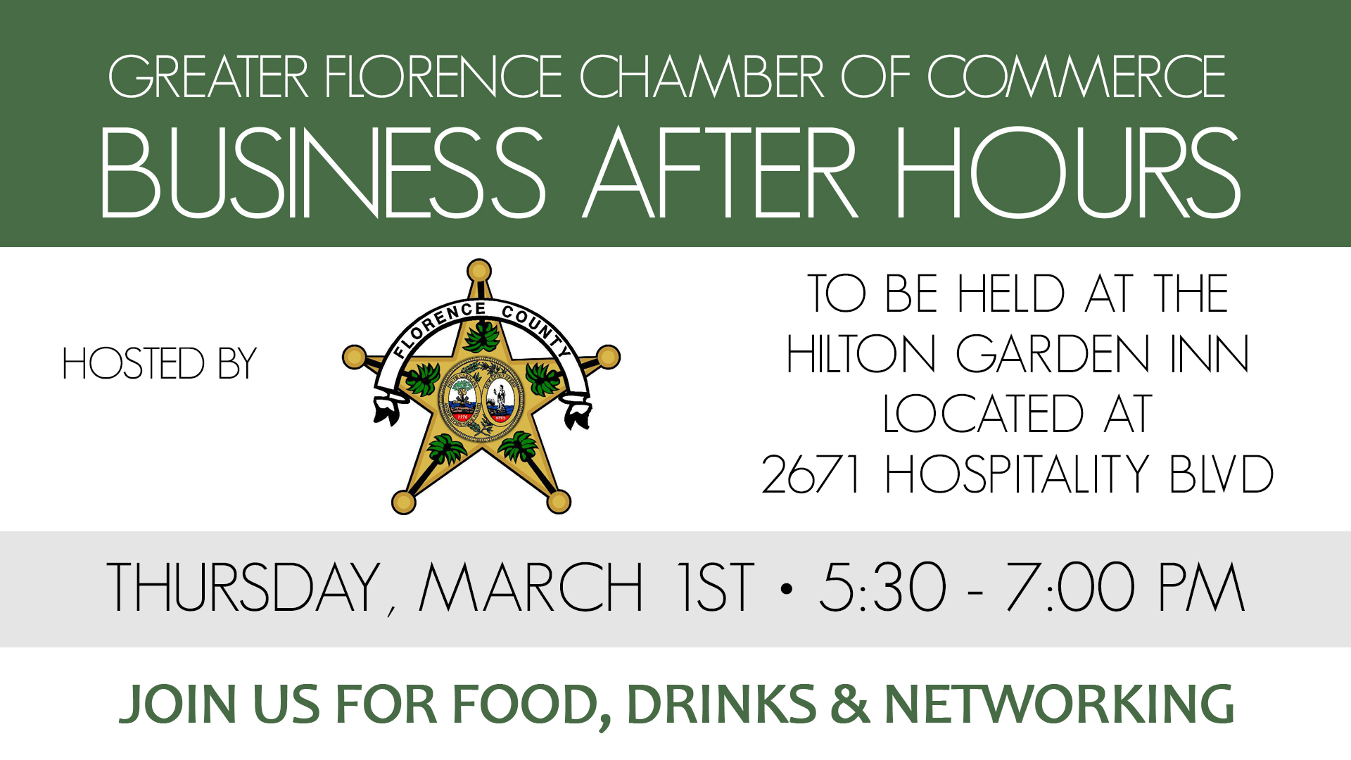 Business After Hours Florence County Sheriff S Office Greater